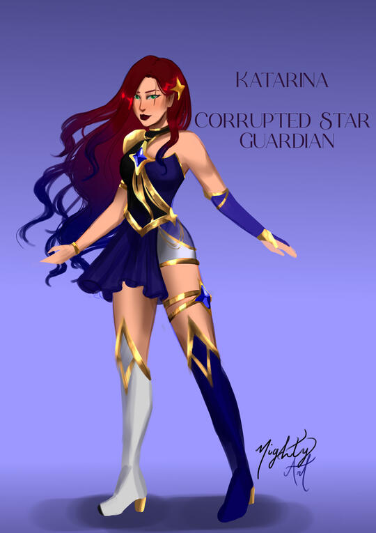 Corrupted Star Guardian Katarina by NightyyArt