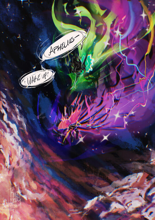 Corrupted Star Guardian Aphelios by KiriOxel