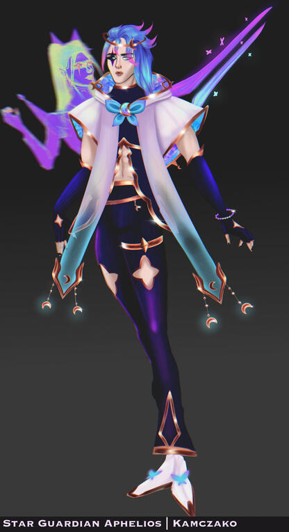 Corrupted Star Guardian Aphelios by Kamczako