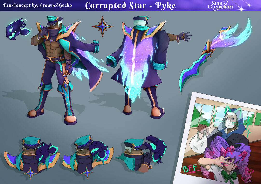 Corrupted Star Guardian Pyke by CrownedGecko